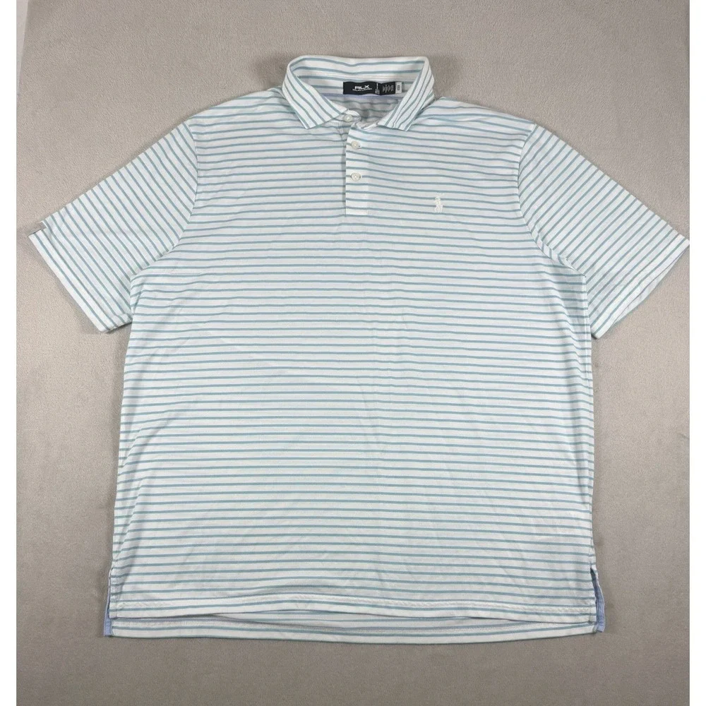 RLX Ralph Lauren Men's Striped Performance Shirt Size XXL